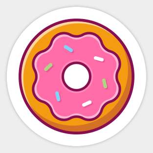 Doughnut with meses cartoon Sticker